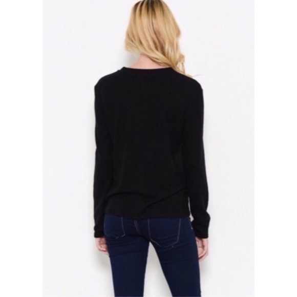 Black Zipper Detail Sweater - Picture 3 of 3